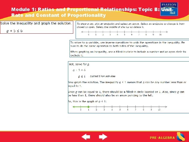 Module 1: Ratios and Proportional Relationships: Topic B: Unit Rate and Constant of Proportionality