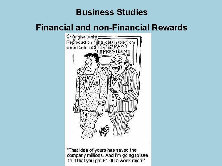 Business Studies Financial and non-Financial Rewards 