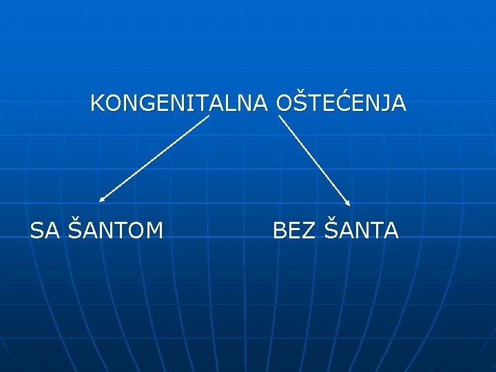 KONGENITALNA OŠTEĆENJA SA ŠANTOM BEZ ŠANTA 