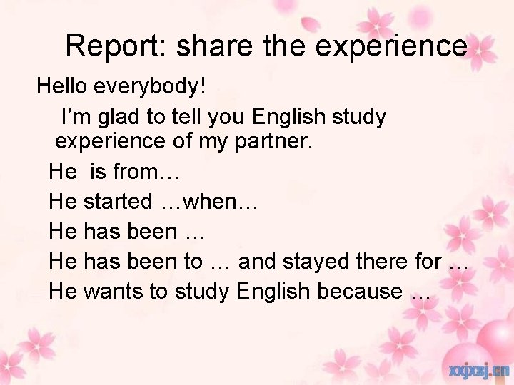 Report: share the experience Hello everybody! I’m glad to tell you English study experience