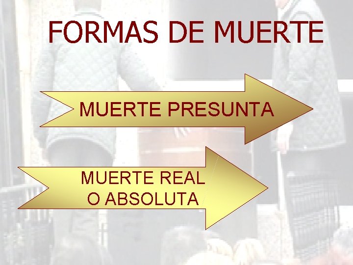 FORMAS DE MUERTE PRESUNTA MUERTE REAL O ABSOLUTA 
