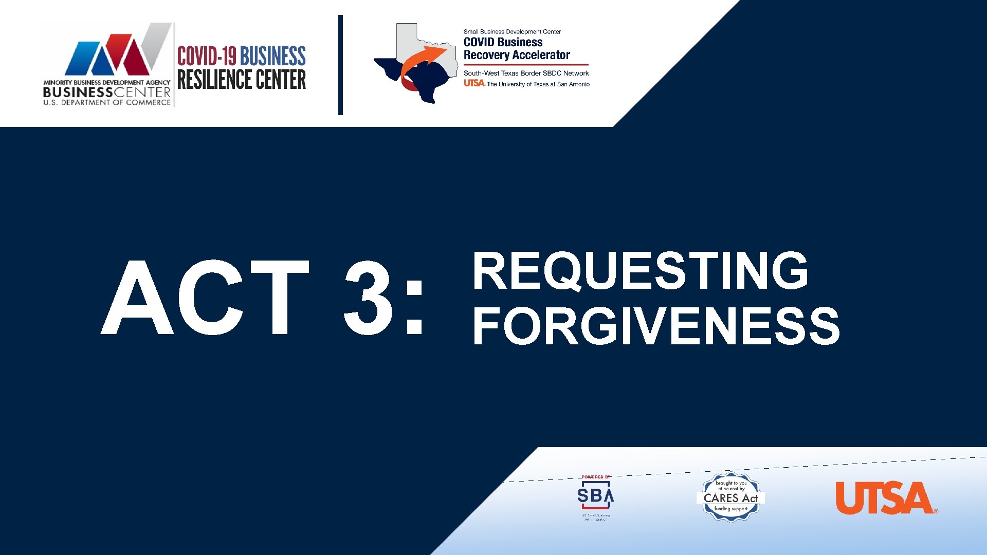 ACT 3: REQUESTING FORGIVENESS 