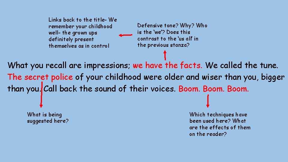 Links back to the title- We remember your childhood well- the grown ups definitely