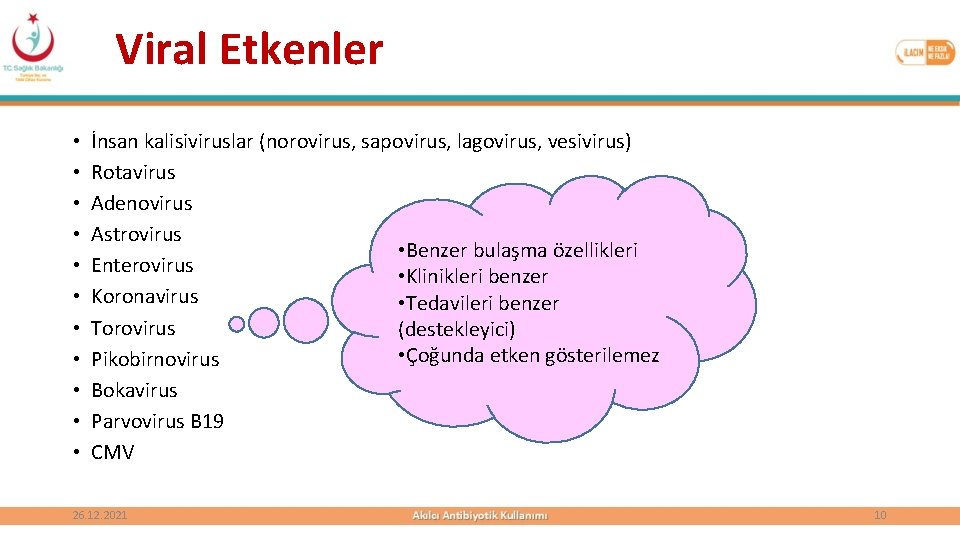 Viral Etkenler • • • İnsan kalisiviruslar (norovirus, sapovirus, lagovirus, vesivirus) Rotavirus Adenovirus Astrovirus