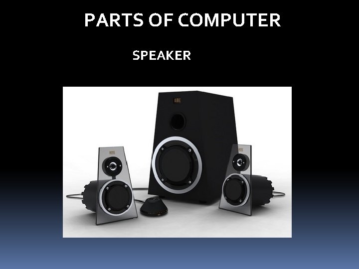 PARTS OF COMPUTER SPEAKER PARTS OF COMPUTER SPEAKER