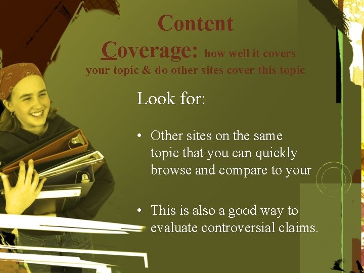 Content Coverage: how well it covers your topic & do other sites cover this