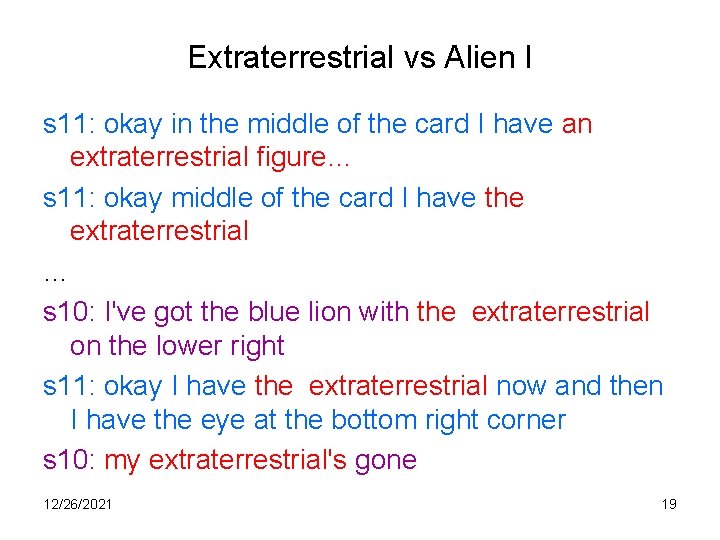Extraterrestrial vs Alien I s 11: okay in the middle of the card I