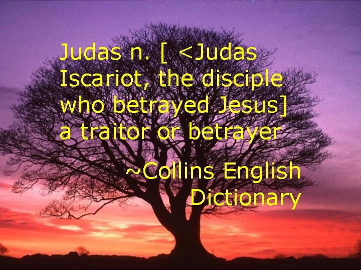 Judas n. [ <Judas Iscariot, the disciple who betrayed Jesus] a traitor or betrayer
