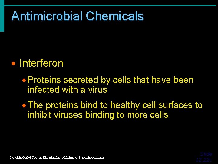 Antimicrobial Chemicals · Interferon · Proteins secreted by cells that have been infected with