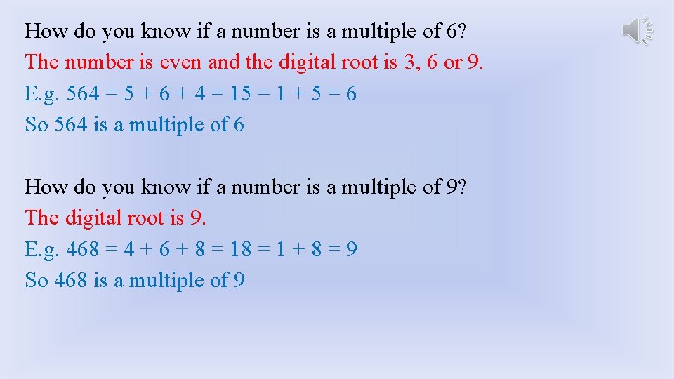 How do you know if a number is a multiple of 6? The number