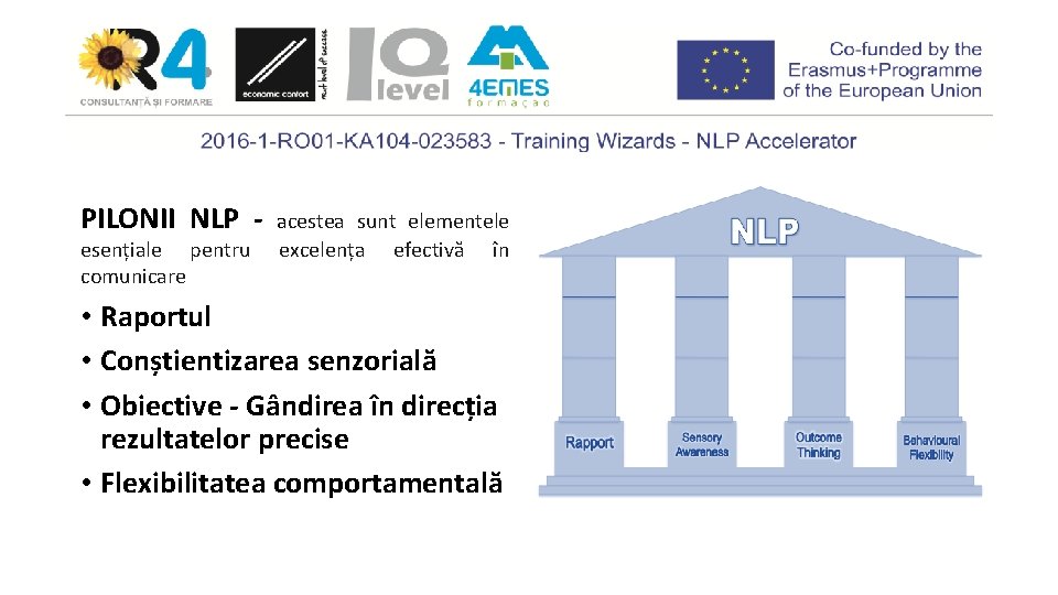 PILONII NLP esențiale pentru comunicare acestea sunt elementele excelența efectivă în • Raportul •