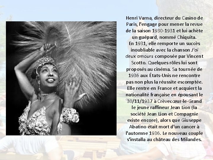 Henri Varna, directeur du Casino de Paris, l'engage pour mener la revue de la
