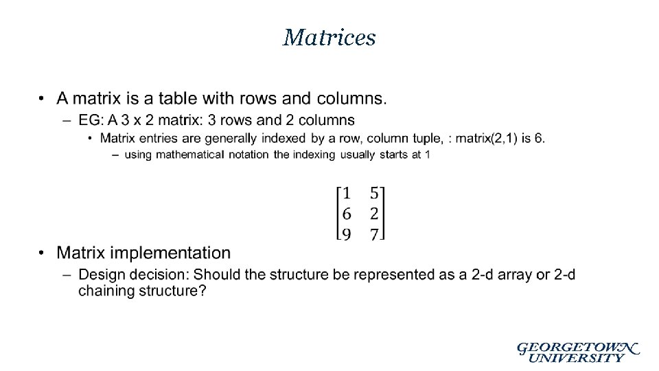 Matrices • 
