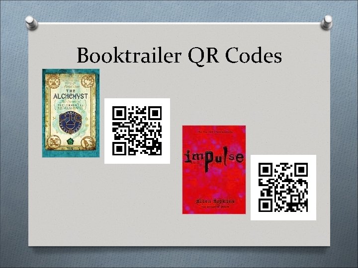 Booktrailer QR Codes 