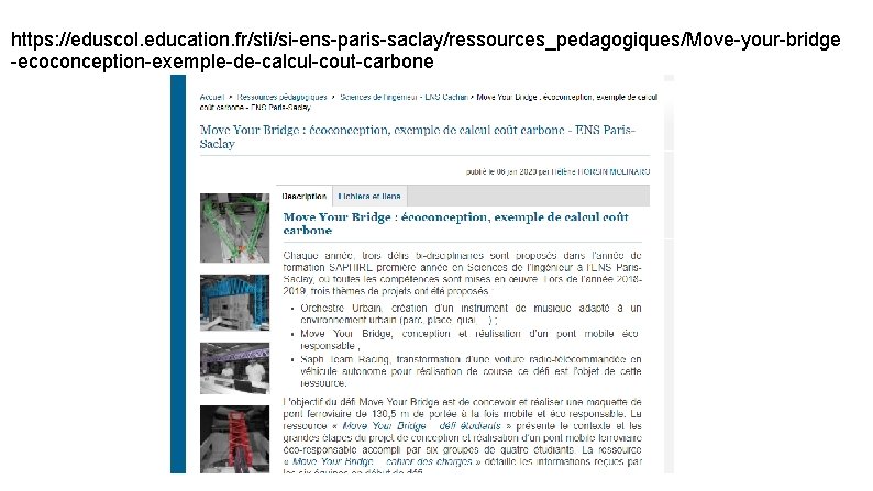 https: //eduscol. education. fr/sti/si-ens-paris-saclay/ressources_pedagogiques/Move-your-bridge -ecoconception-exemple-de-calcul-cout-carbone 