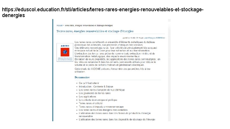 https: //eduscol. education. fr/sti/articles/terres-rares-energies-renouvelables-et-stockagedenergies 