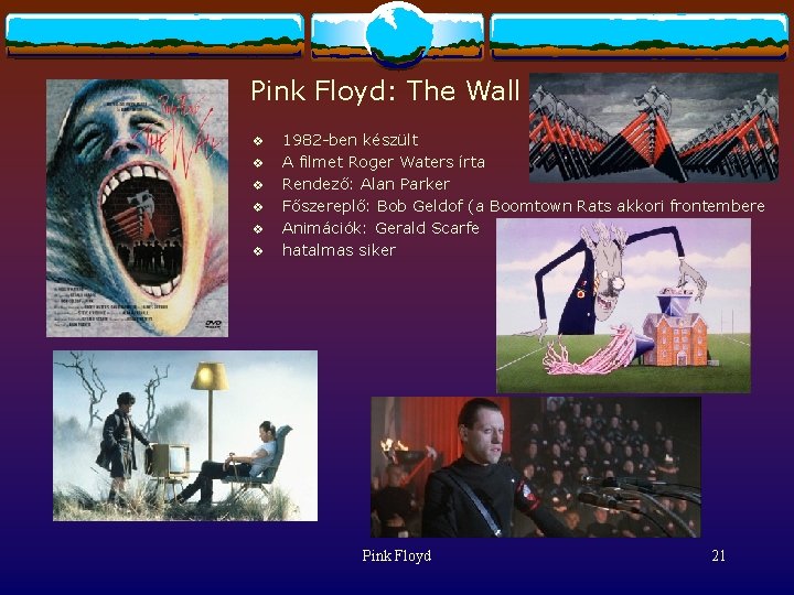 Pink Floyd: The Wall v v v 1982 -ben készült A filmet Roger Waters
