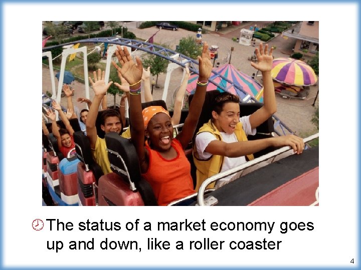 ¾ The status of a market economy goes up and down, like a roller
