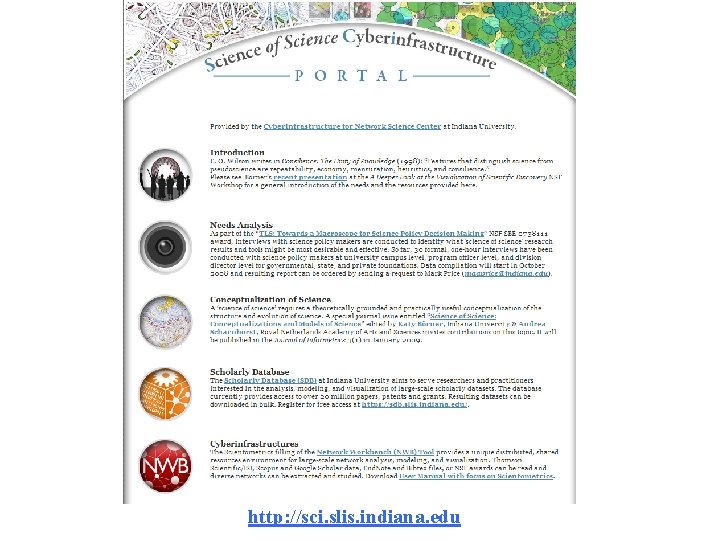 http: //sci. slis. indiana. edu 