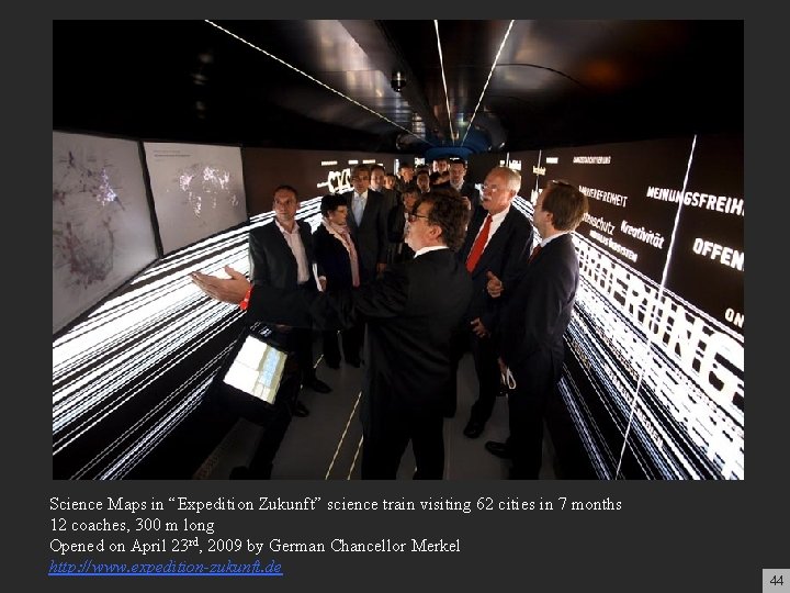 Science Maps in “Expedition Zukunft” science train visiting 62 cities in 7 months 12