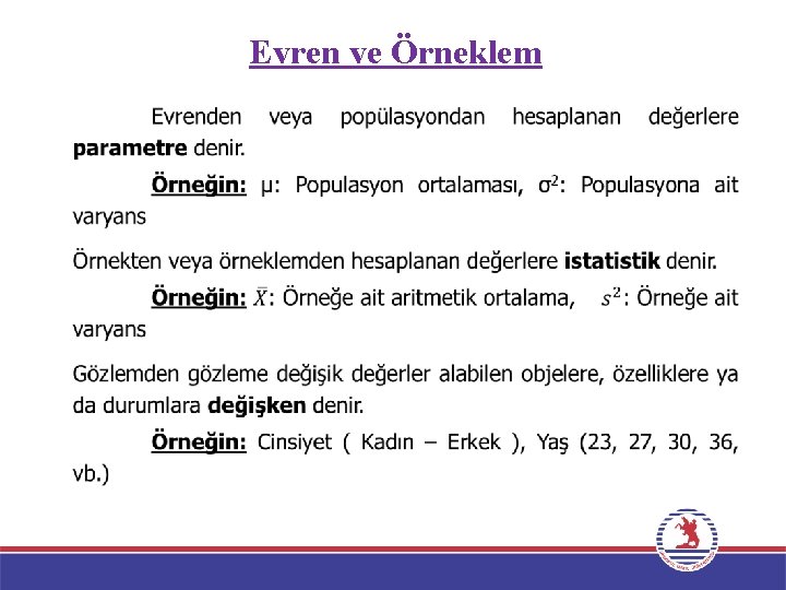 Evren ve Örneklem • 