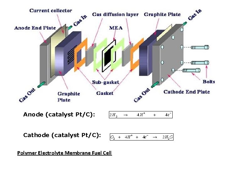 Anode (catalyst Pt/C): Cathode (catalyst Pt/C): Polymer Electrolyte Membrane Fuel Cell 