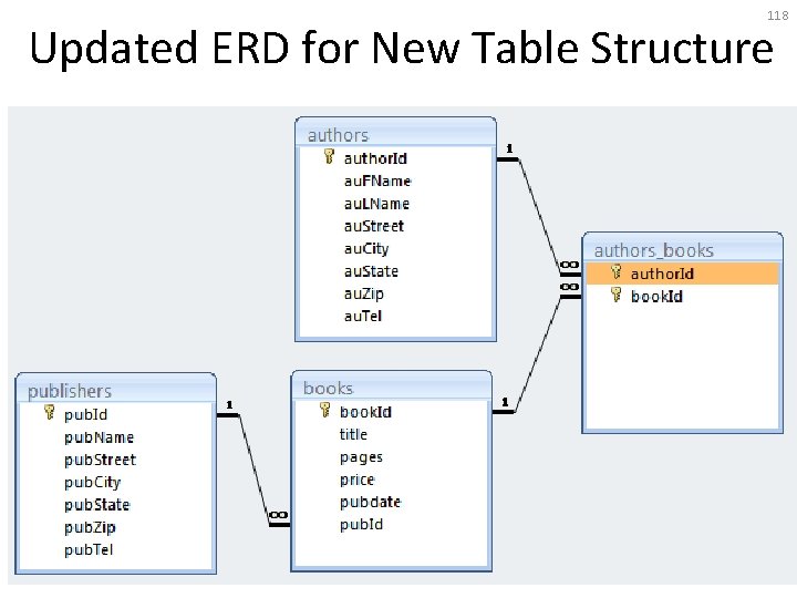 118 Updated ERD for New Table Structure 