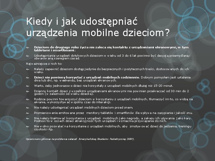 Kiedy i jak udostępniać urządzenia mobilne dzieciom? Dzieciom do drugiego roku życia nie zaleca