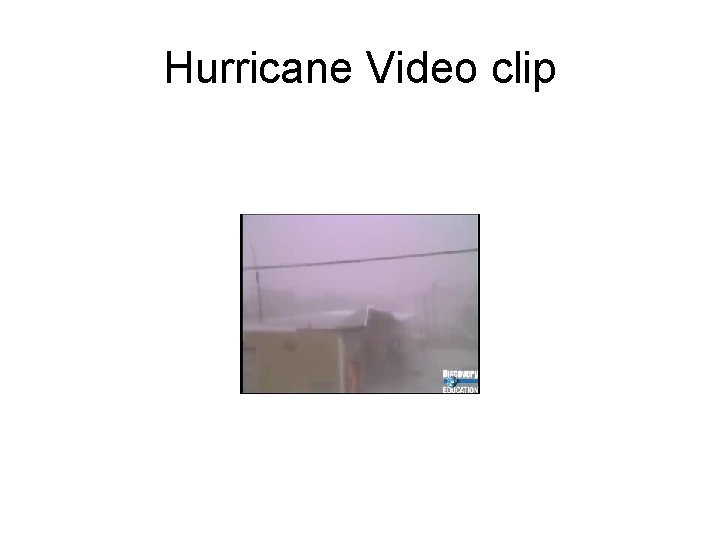 Hurricane Video clip 