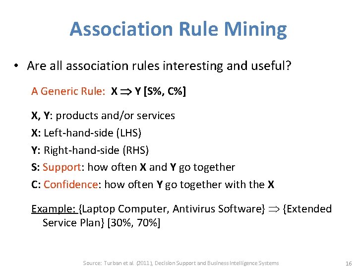 Association Rule Mining • Are all association rules interesting and useful? A Generic Rule: Association Rule Mining • Are all association rules interesting and useful? A Generic Rule: