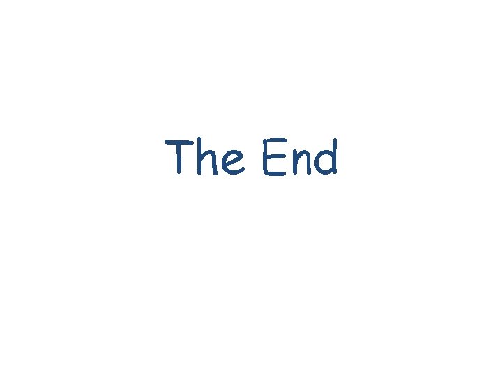 The End 