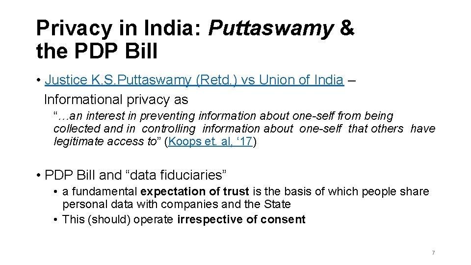 Privacy in India: Puttaswamy & the PDP Bill • Justice K. S. Puttaswamy (Retd.