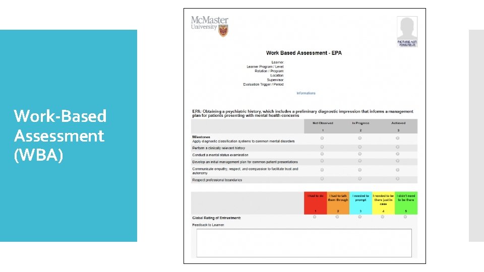 Work-Based Assessment (WBA) 