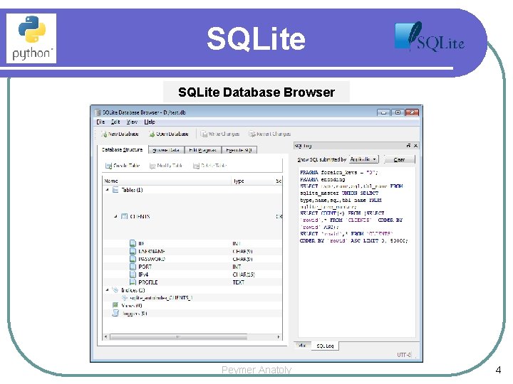 SQLite Database Browser Peymer Anatoly 4 