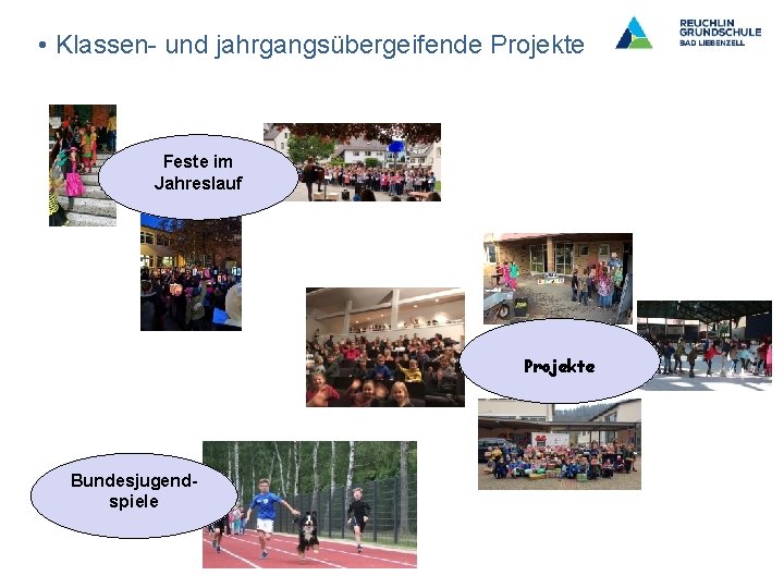  • Klassen- und jahrgangsübergeifende Projekte Feste im Jahreslauf Projekte Bundesjugendspiele 