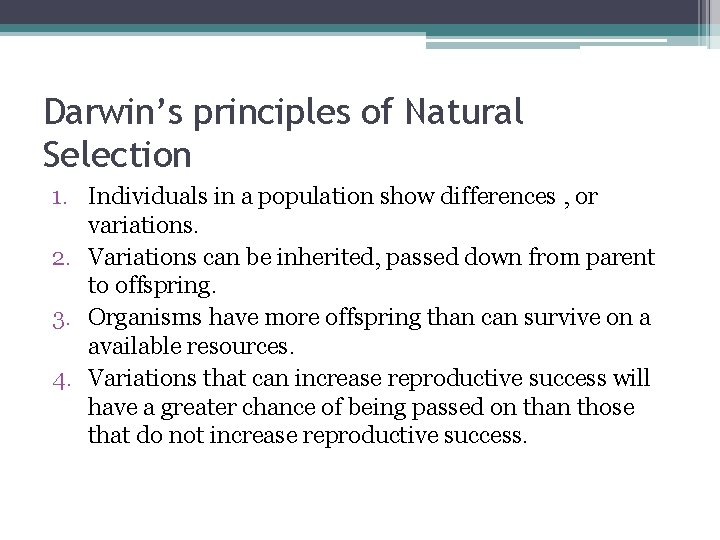 Darwins Theory of Evolution by Natural Selection 15