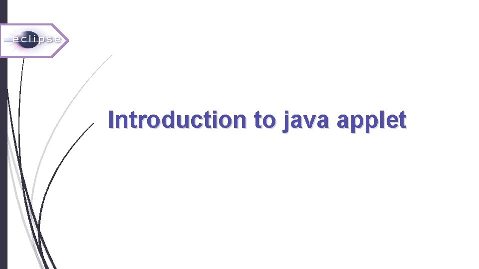 Introduction to java applet 