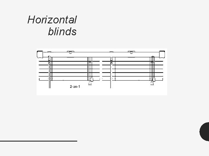 Horizontal blinds 