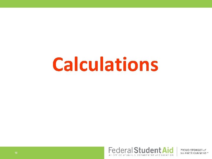 Calculations 15 