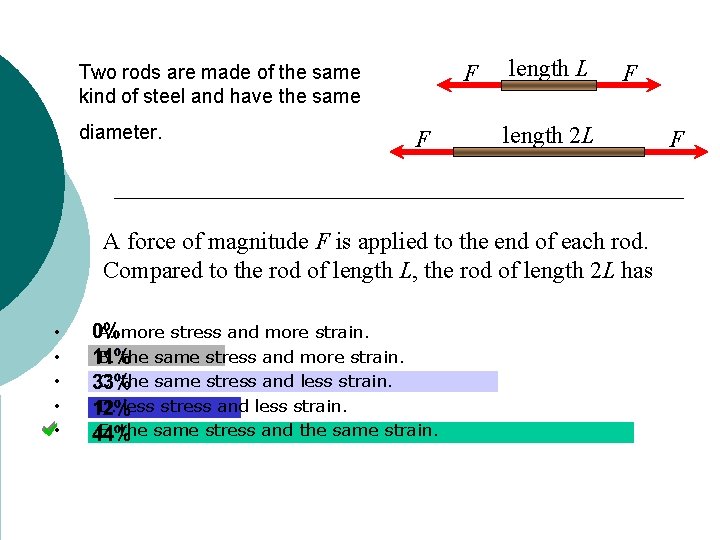 F Two rods are made of the same kind of steel and have the