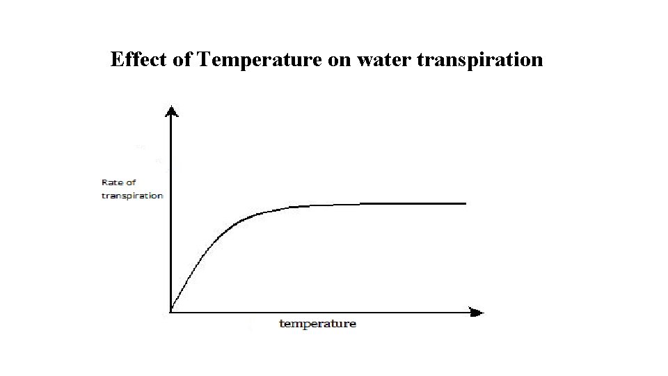 Effect of Temperature on water transpiration 