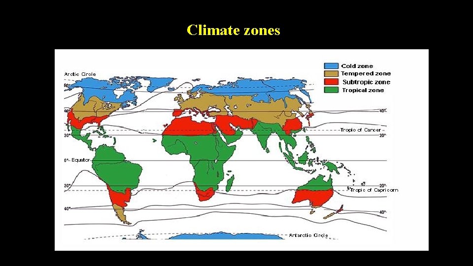 Climate zones 