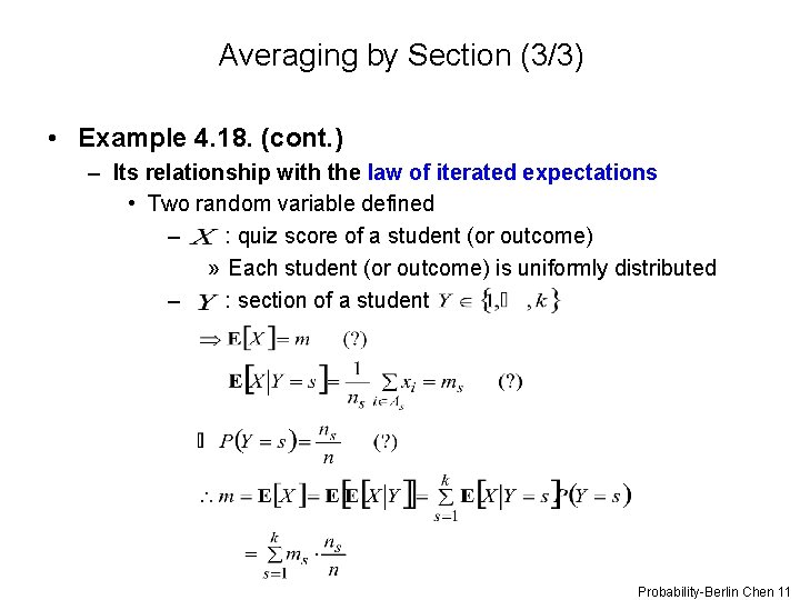 Averaging by Section (3/3) • Example 4. 18. (cont. ) – Its relationship with
