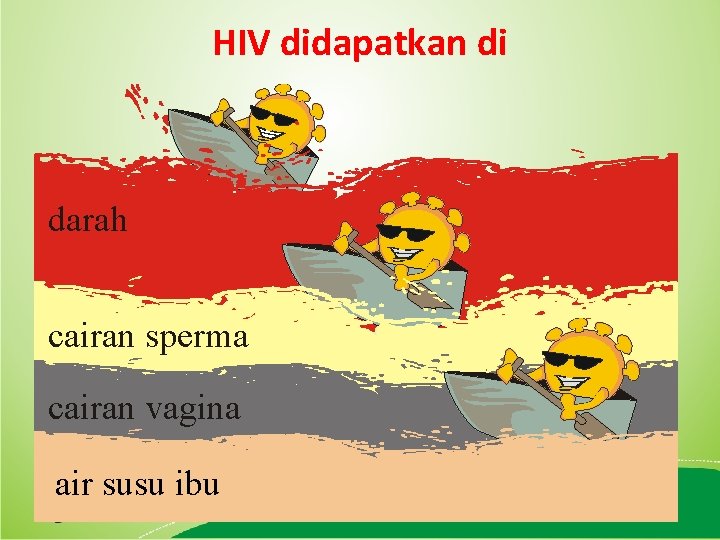 HIV didapatkan di darah cairan sperma cairan vagina air susu ibu Penatalaksanaan Infeksi Menular