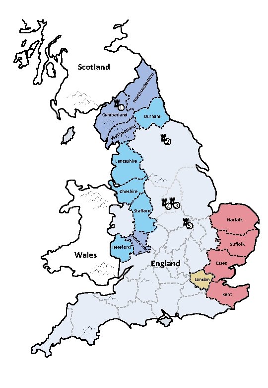 No rth um be rl an d Scotland 1 Cumberland orl stm Durham and