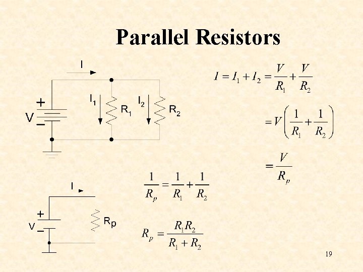 Parallel Resistors 19 