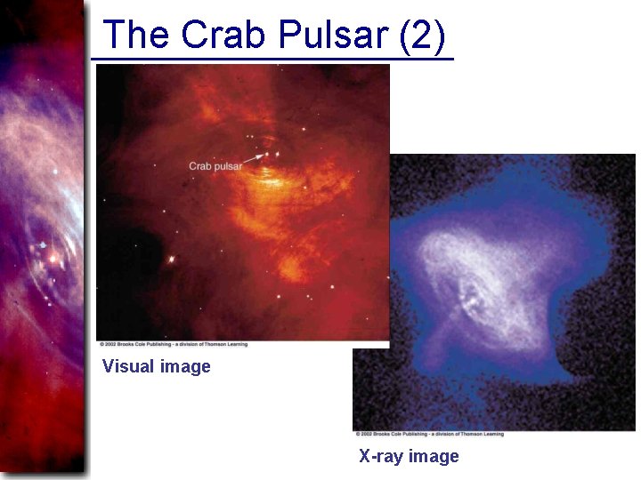 The Crab Pulsar (2) Visual image X-ray image 