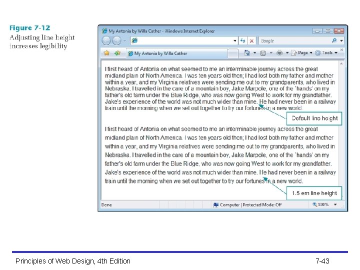 Principles of Web Design, 4 th Edition 7 -43 