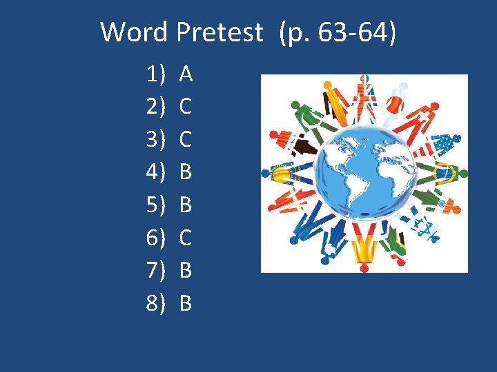 Todays Schedule Unit 5 Globalization Vocabulary Word Pretest