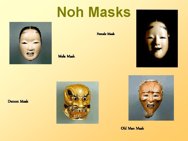 Noh Masks Female Mask Male Mask Demon Mask Old Man Mask 